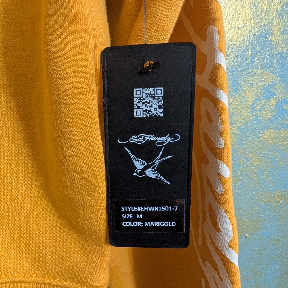 Ed Hardy Marigold Dragon Hoodie-NWT - Picture 5 of 16